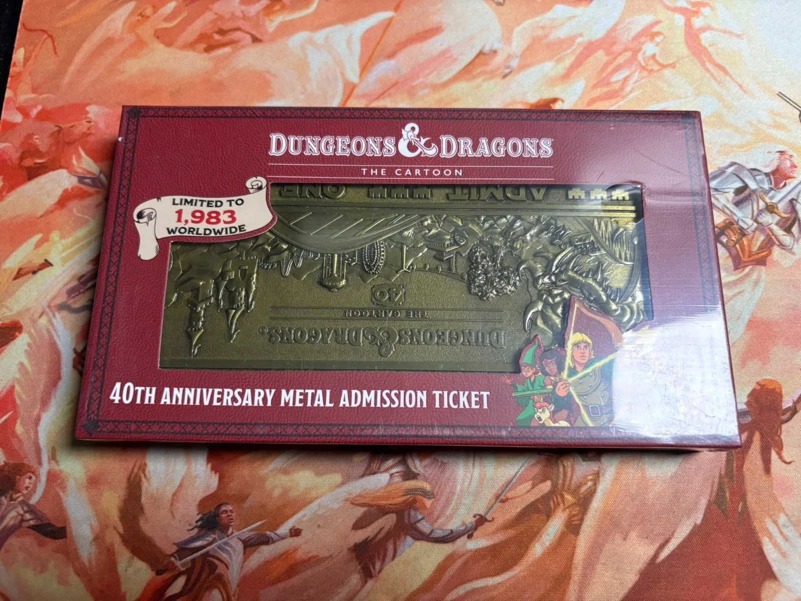 Dungeons & Dragons: The Cartoon 40th Anniversary Rollercoaster Ticket RARE LE, image 4