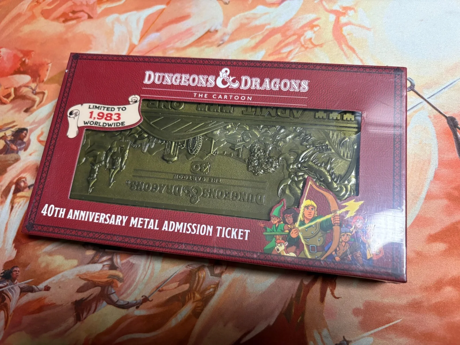 Dungeons & Dragons: The Cartoon 40th Anniversary Rollercoaster Ticket RARE LE, image 5