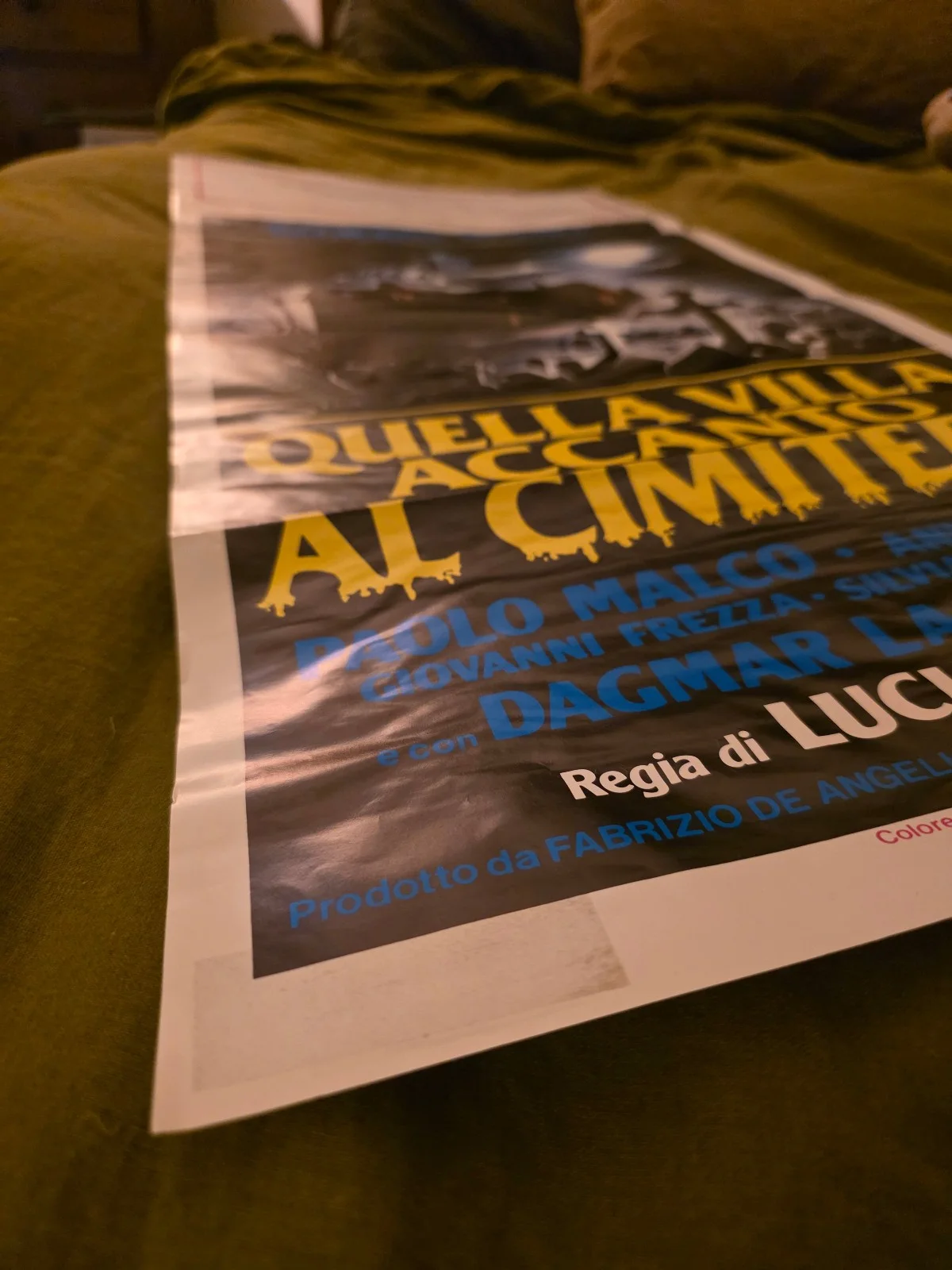 Original LOCANDINA poster LUCIO FULCI The House by the Cemetery ITALIAN horror, изображение 2
