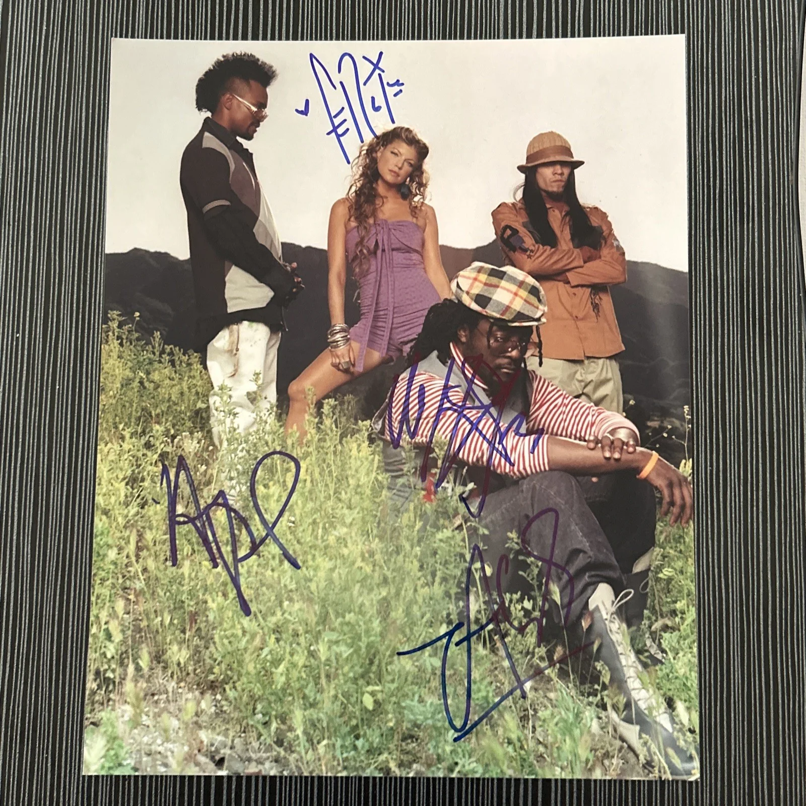 BLACK EYED PEAS FERGIE, WILL I AM COMPLETE GROUP SIGNED AUTOGRAPHED 8x10 PHOTO, image 2