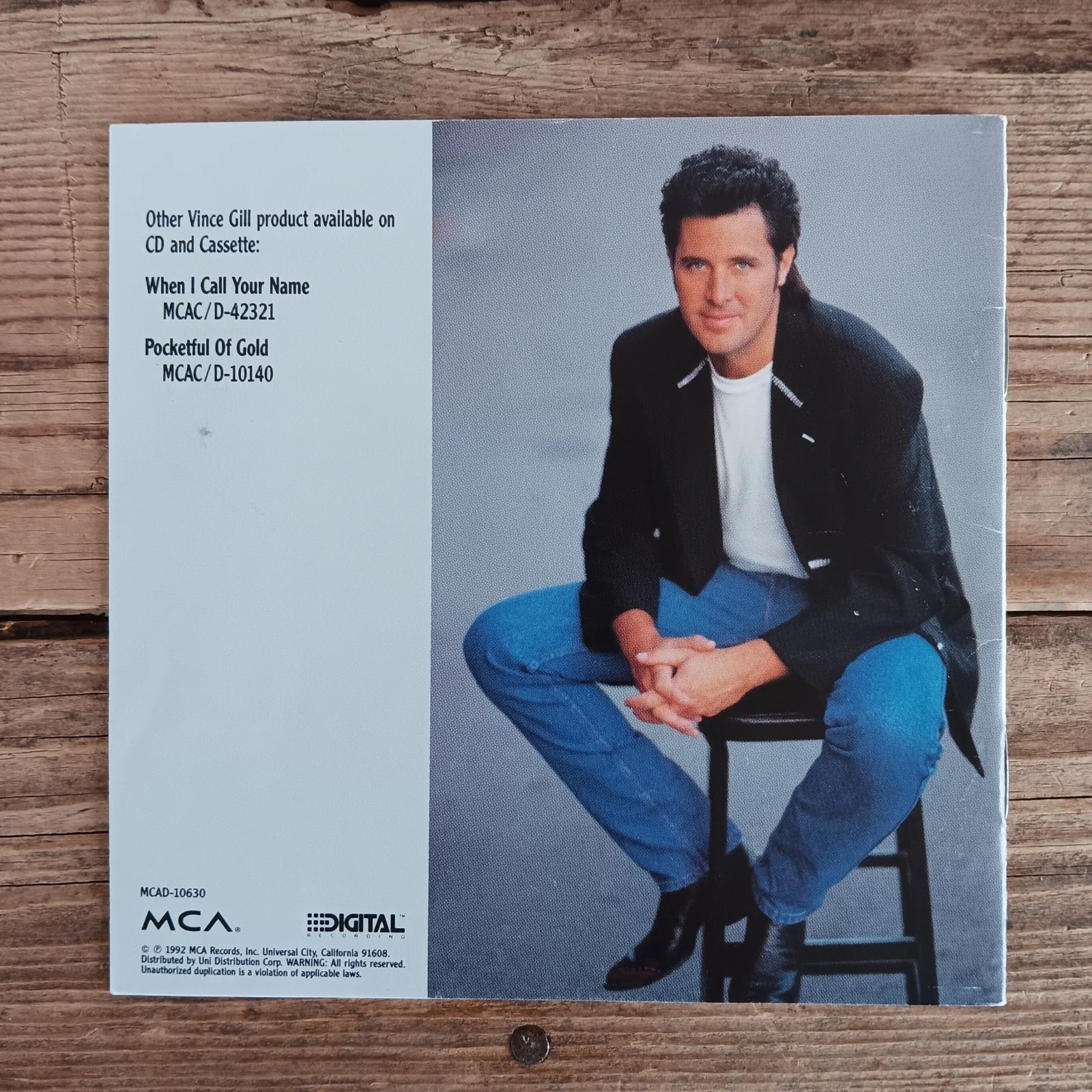 Vince Gill Hand Signed Autographed CD Cover Booklet Country Music Memorabilia, изображение 3