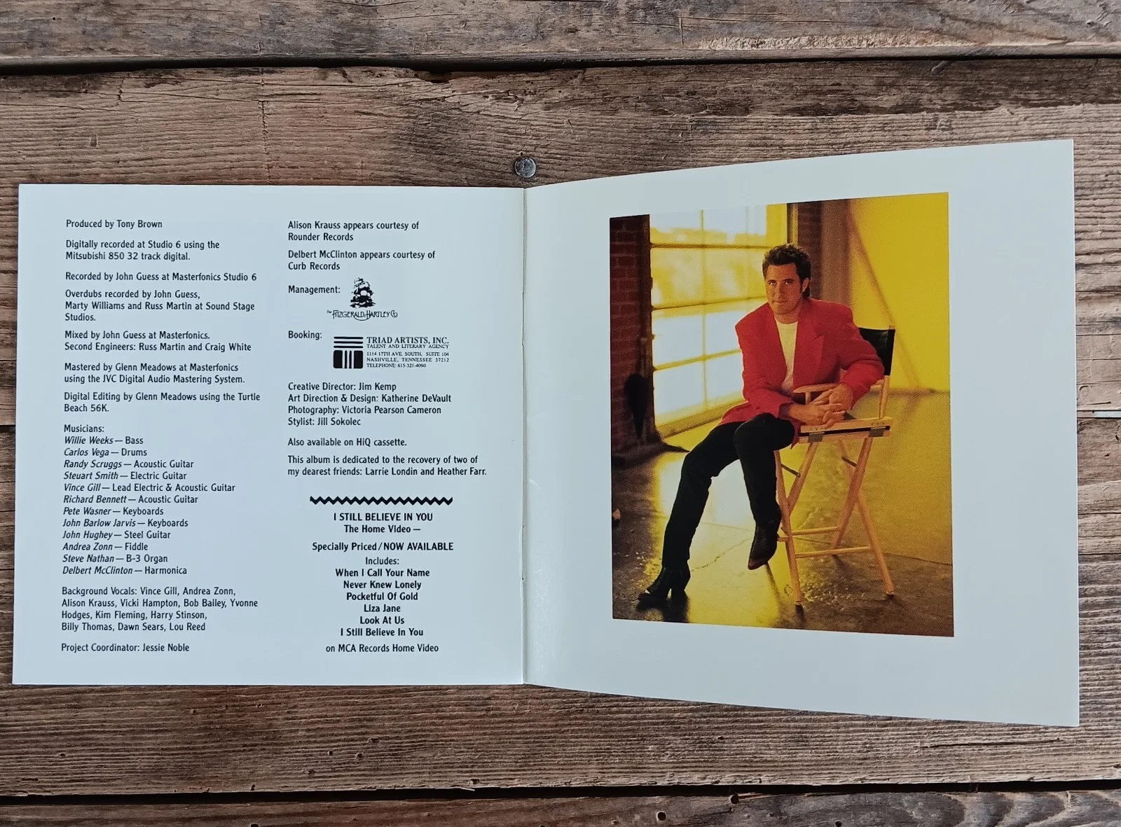 Vince Gill Hand Signed Autographed CD Cover Booklet Country Music Memorabilia, изображение 5