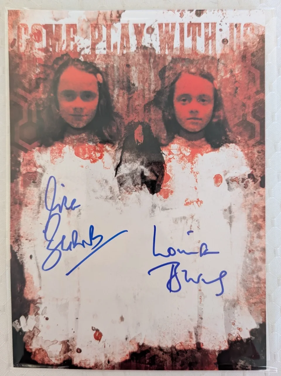 Lisa Burns and Louise Burns — The Shining Grady Twins Signed Photo Lisa Louise Burns Autograph COA Kubrick