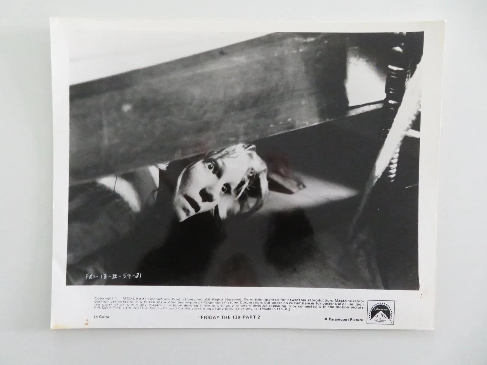 FRIDAY THE 13TH: PART 2 MOVIE STILL PHOTO LOT OF 2 JASON VOORHEES AMY STEEL 1981, изображение 4