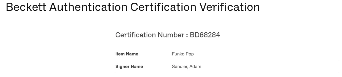Adam Sandler — Adam Sandler Signed Funko Pop Billy Madison #895 Autographed BAS Certified, image 5