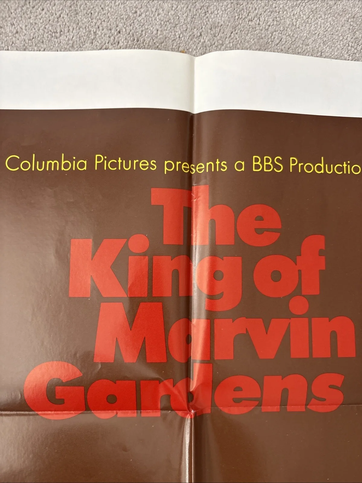 The King Of Marvin Gardens (1972) Original US One Sheet Movie Poster, изображение 3