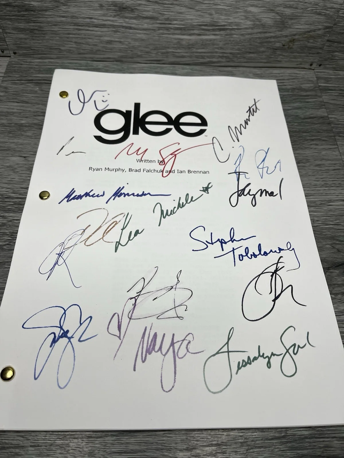 Glee Film Movie Script Reprint Signed, image 2
