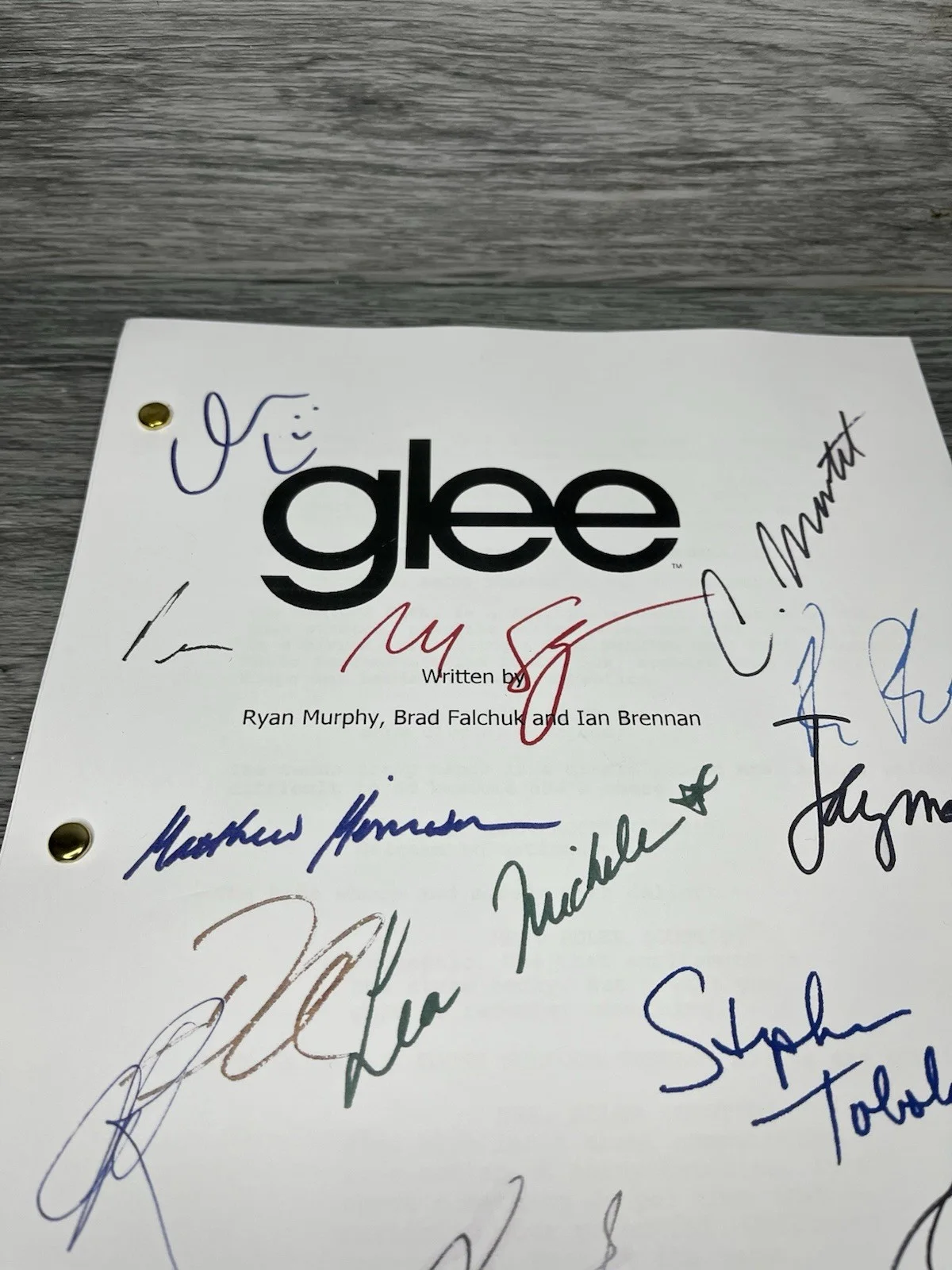 Glee Film Movie Script Reprint Signed, image 3