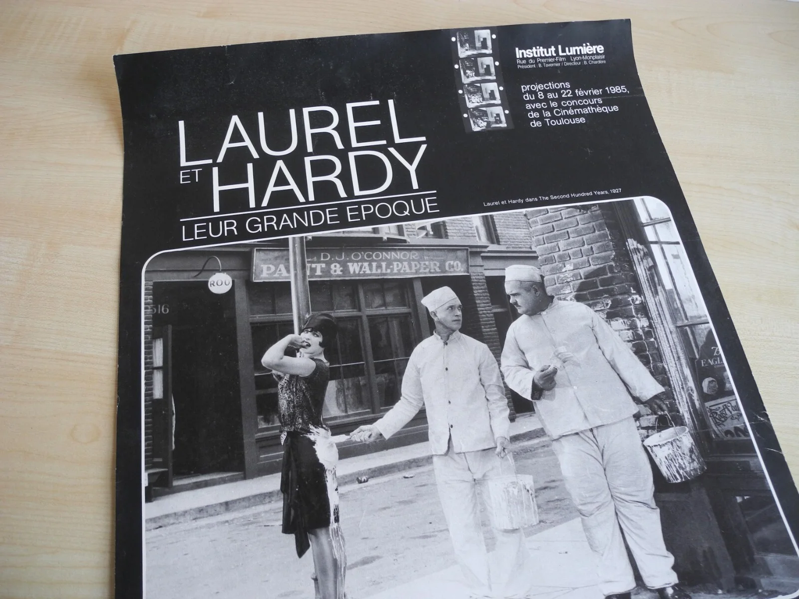 Rare Vintage Laurel Hardy Poster The Second Hundred Years Film Institut Lumiere, изображение 5