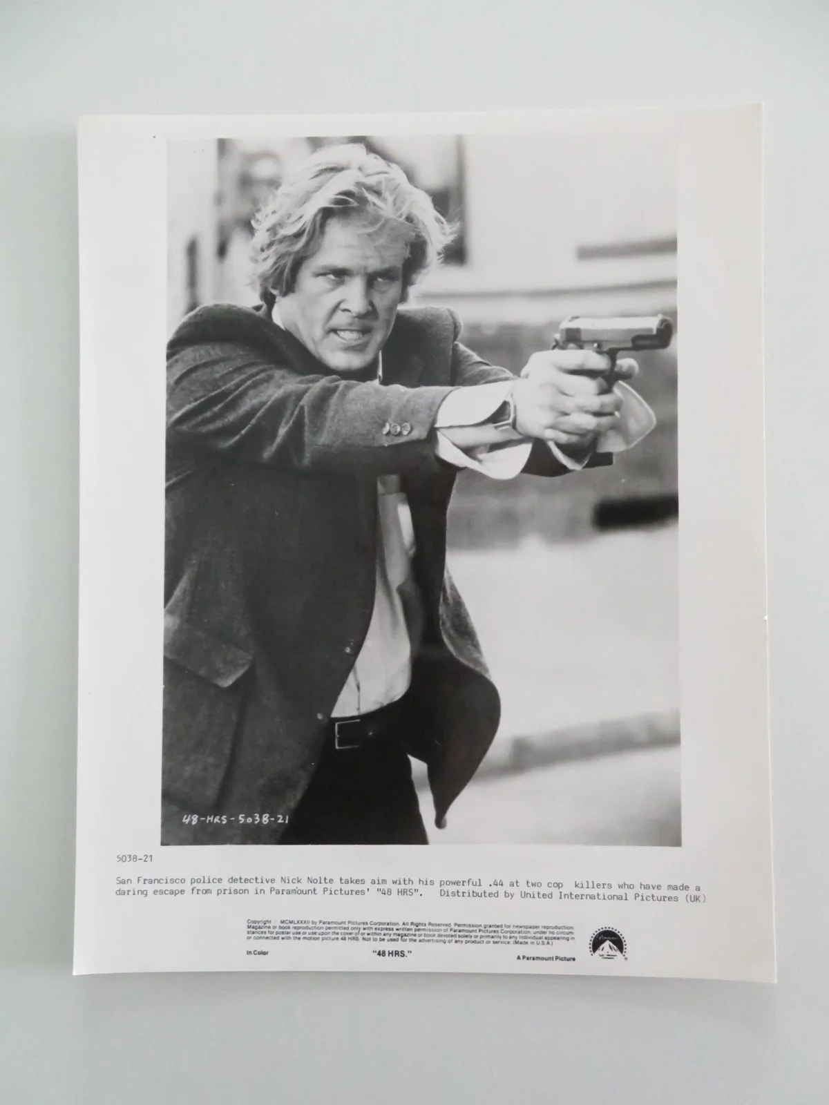 48 HRS. MOVIE STILL PHOTO LOT OF 2 NICK NOLTE EDDIE MURPHY 1982, изображение 4
