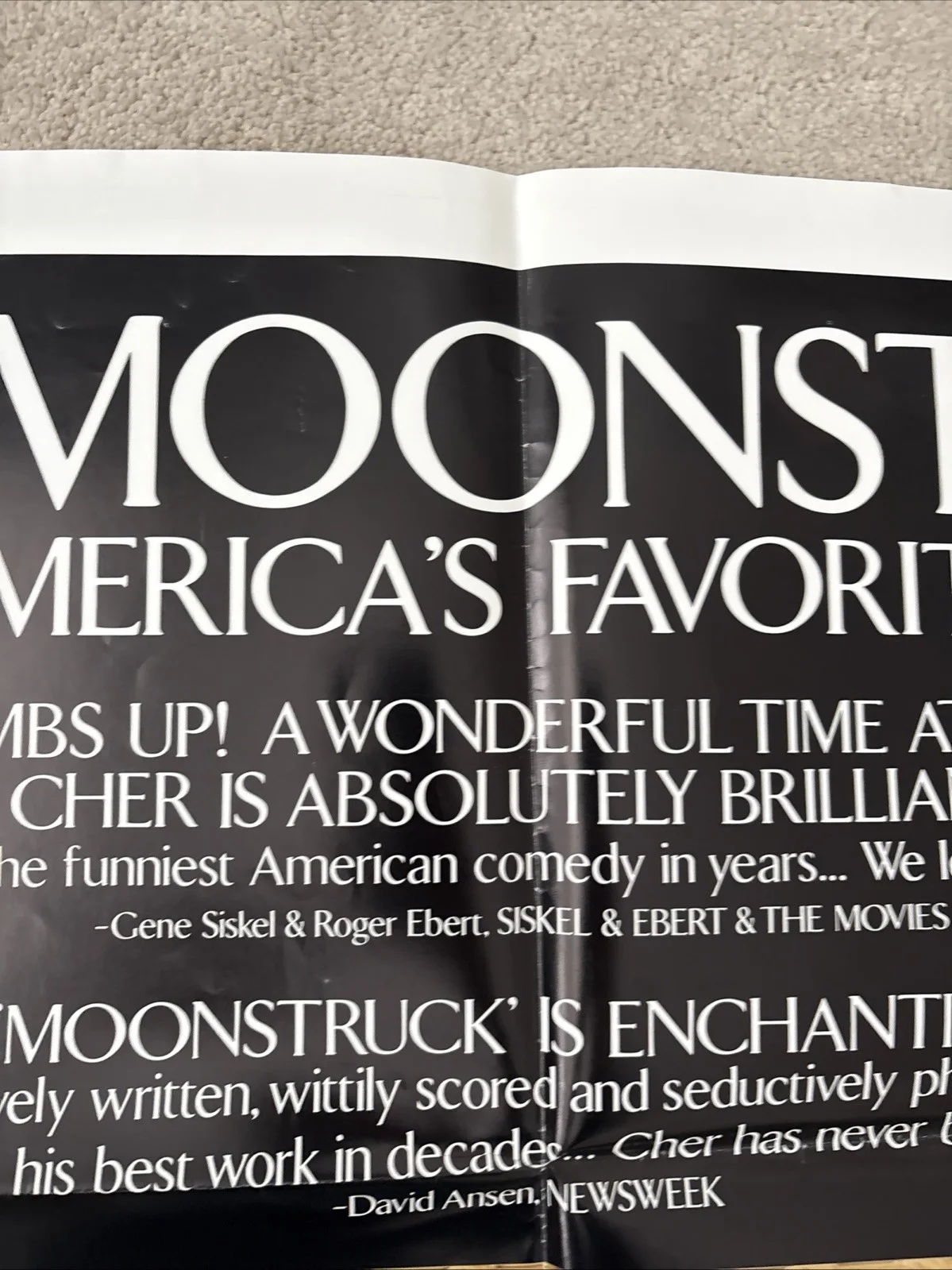 Moonstruck (1987) Original US One Sheet Movie Poster, image 3