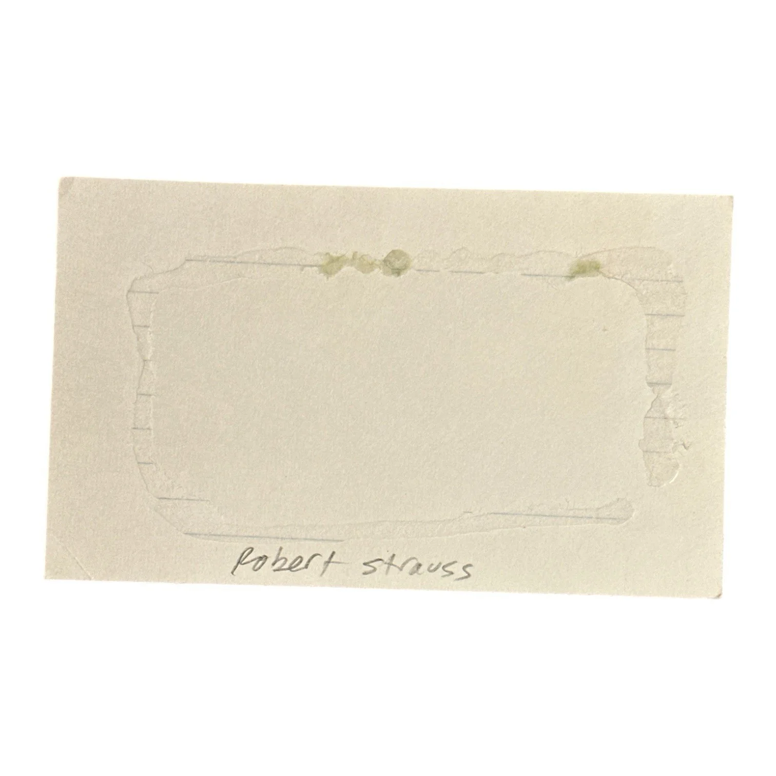 Robert Strauss — Robert Strauss (d. 1975) Signed Autograph 3x5 Index Card! 1950s Broadway & Movie, изображение 2