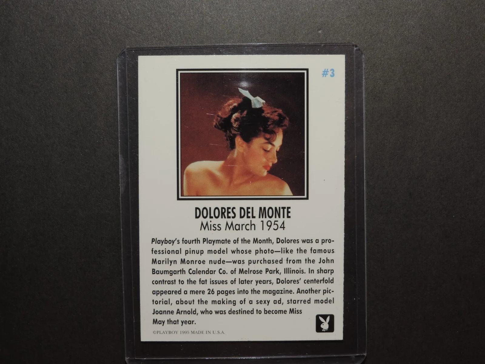 Dolores Del Monte — Dolores Del Monte Hand Signed Playboy autographed Card No 3 MINT, изображение 3