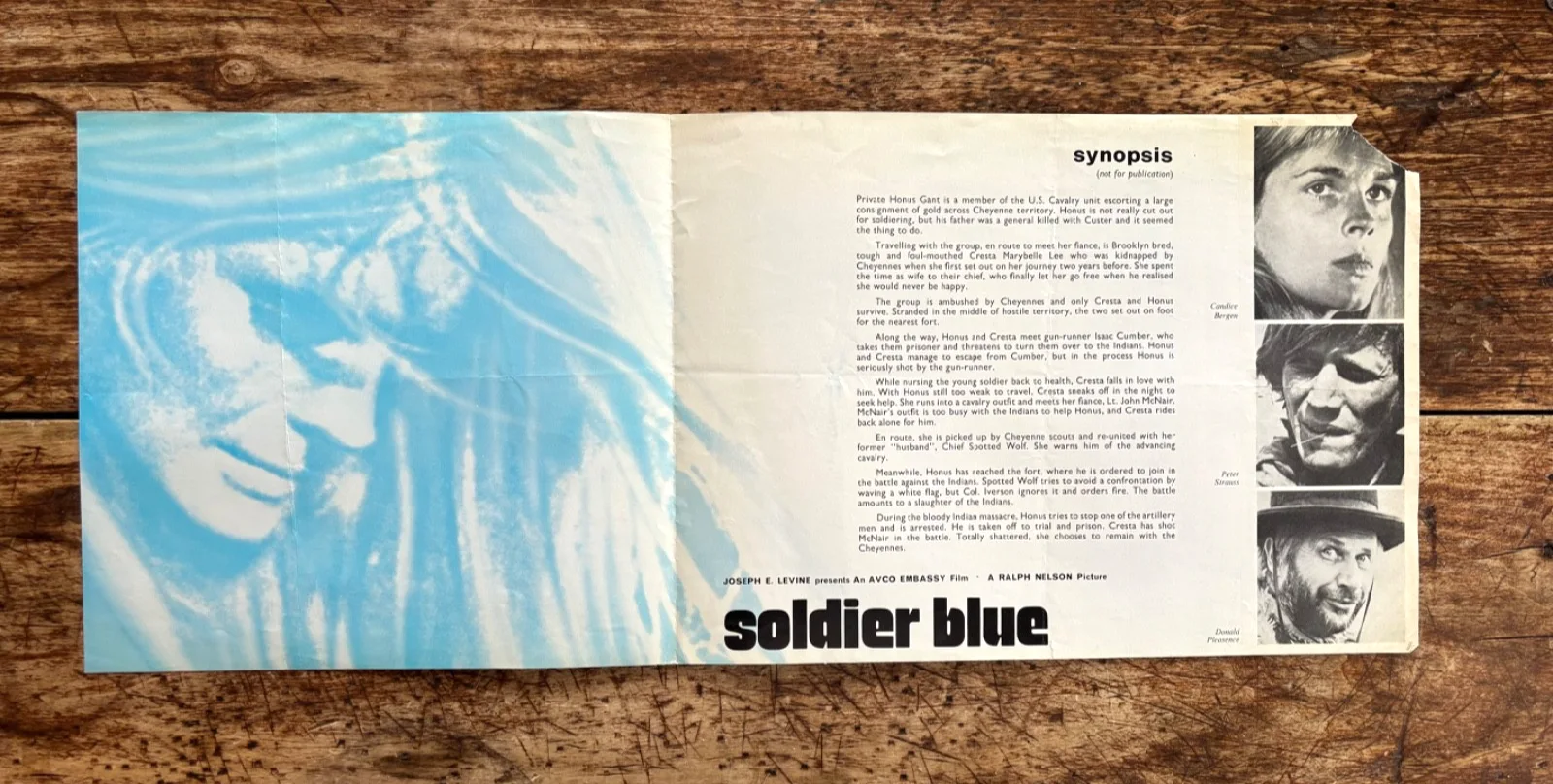 SOLDIER BLUE Press Book 1970 - Western/Exploitation/Candice Bergen/D Pleasence, image 2