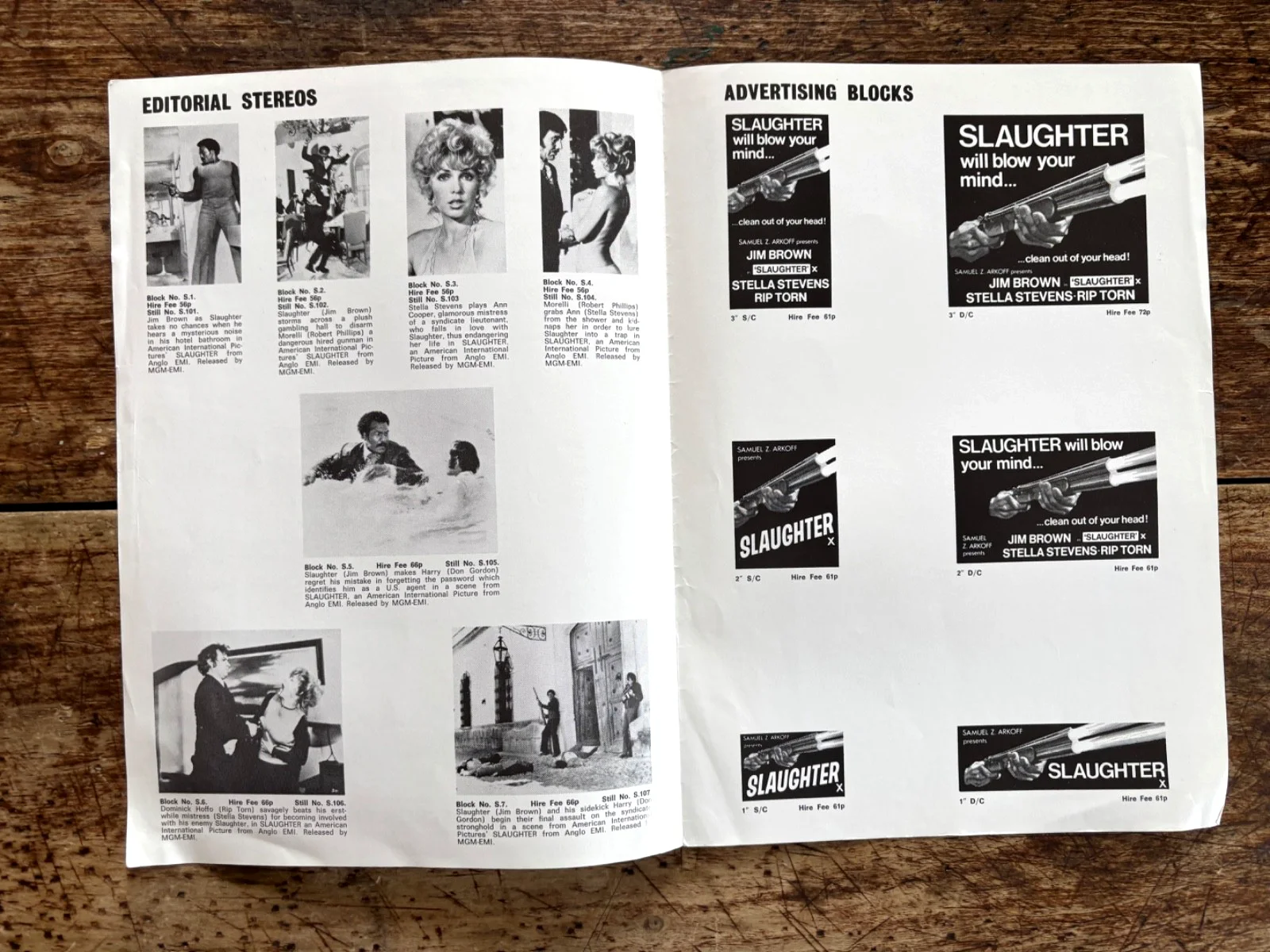 SLAUGHTER 1972 Press Book/Blaxploitation/Jim Brown/Shaft/Violence/Exploitation, изображение 3
