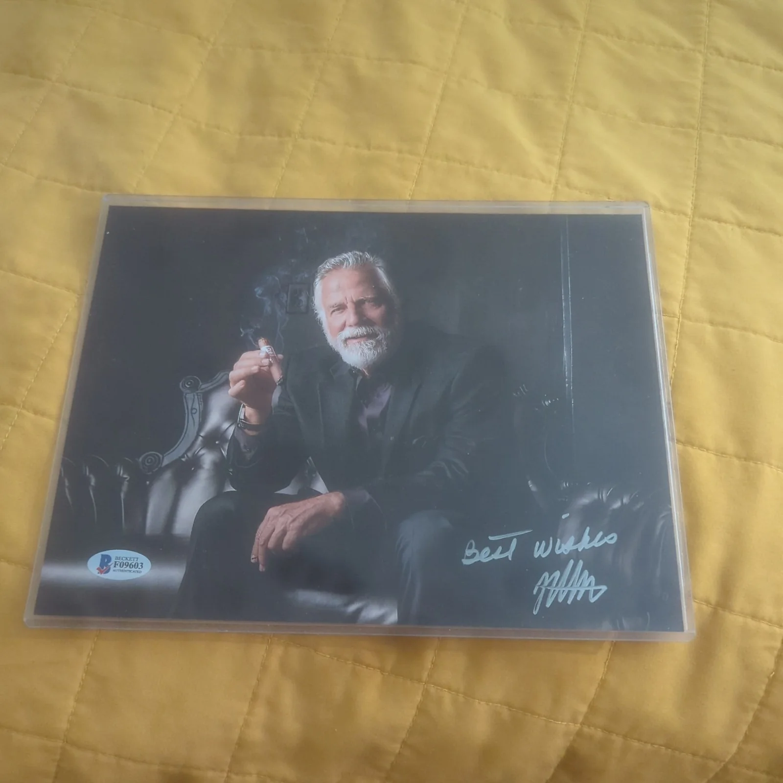 Jonathan Goldsmith — The Most Interesting Man in the World Signed Photo Jonathan Goldsmith BeckettCOA