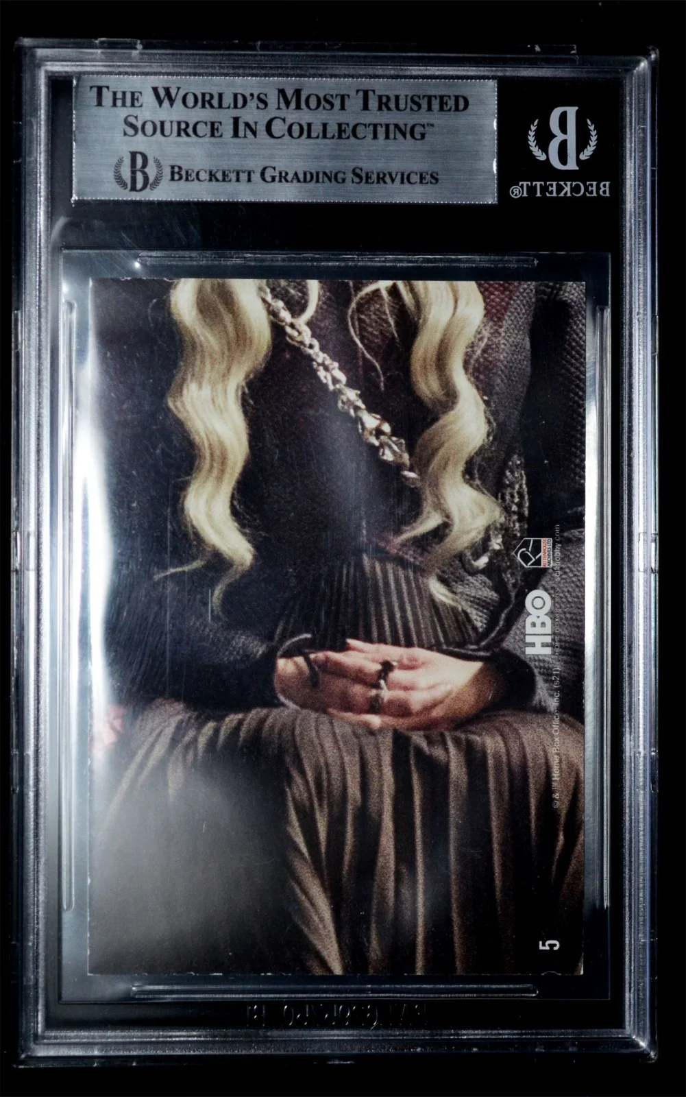 Emilia Clarke — Beckett Certified 2021 Rittenhouse #5 Emilia Clarke as Daenerys Targaryen Signed, изображение 2
