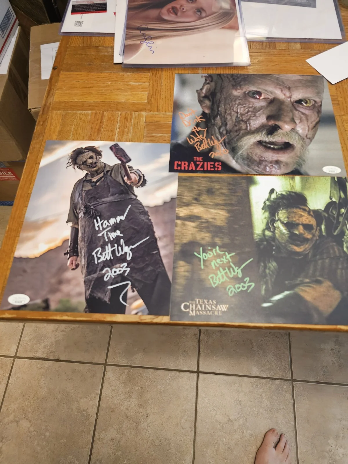 3-Bret Wagner Autographed Photos, Texas Chainsaw Massacre And The Crazies, image 3