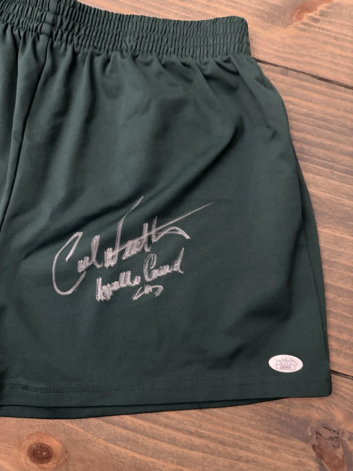 🥊 Carl Weathers Signed Apollo Creed Trunks – “There Is No Tomorrow” - JSA, image 2