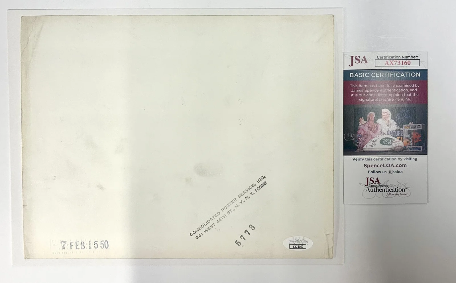 Myrna Loy — Myrna Loy Signed 8x10 Black & White Photo Auto Autographed JSA COA AX73160, изображение 2