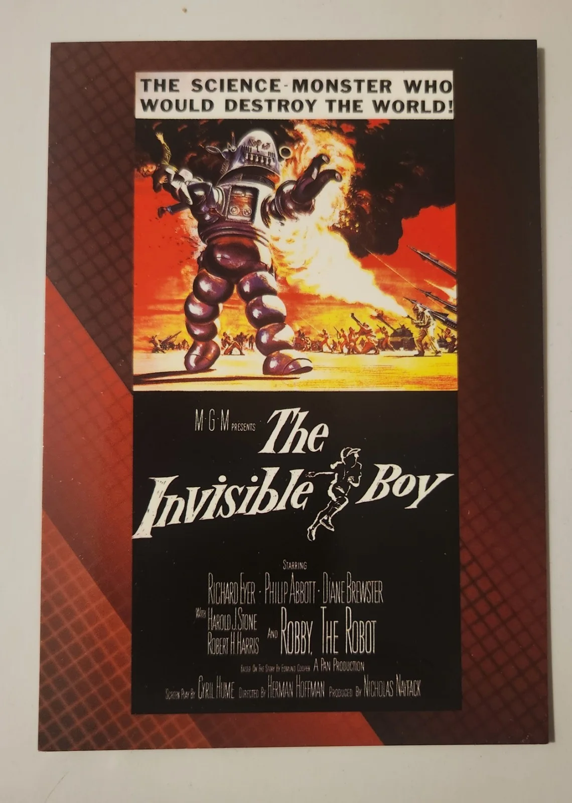 Richard Eyer — The Invisible Boy Movie Card - Richard Eyer Signed Card & Robot Patch Lot (3pcs), изображение 4