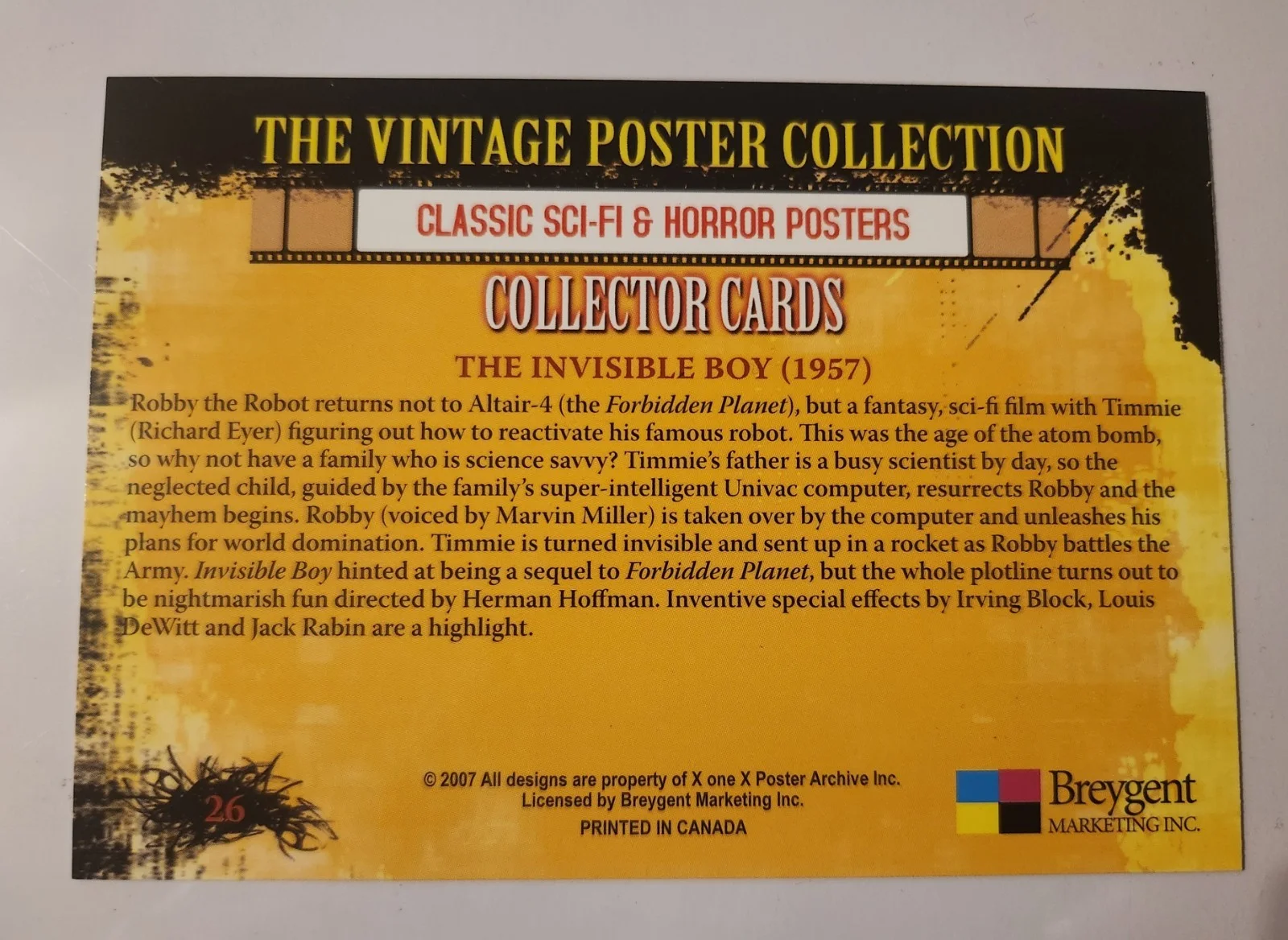 Richard Eyer — The Invisible Boy Movie Card - Richard Eyer Signed Card & Robot Patch Lot (3pcs), изображение 5