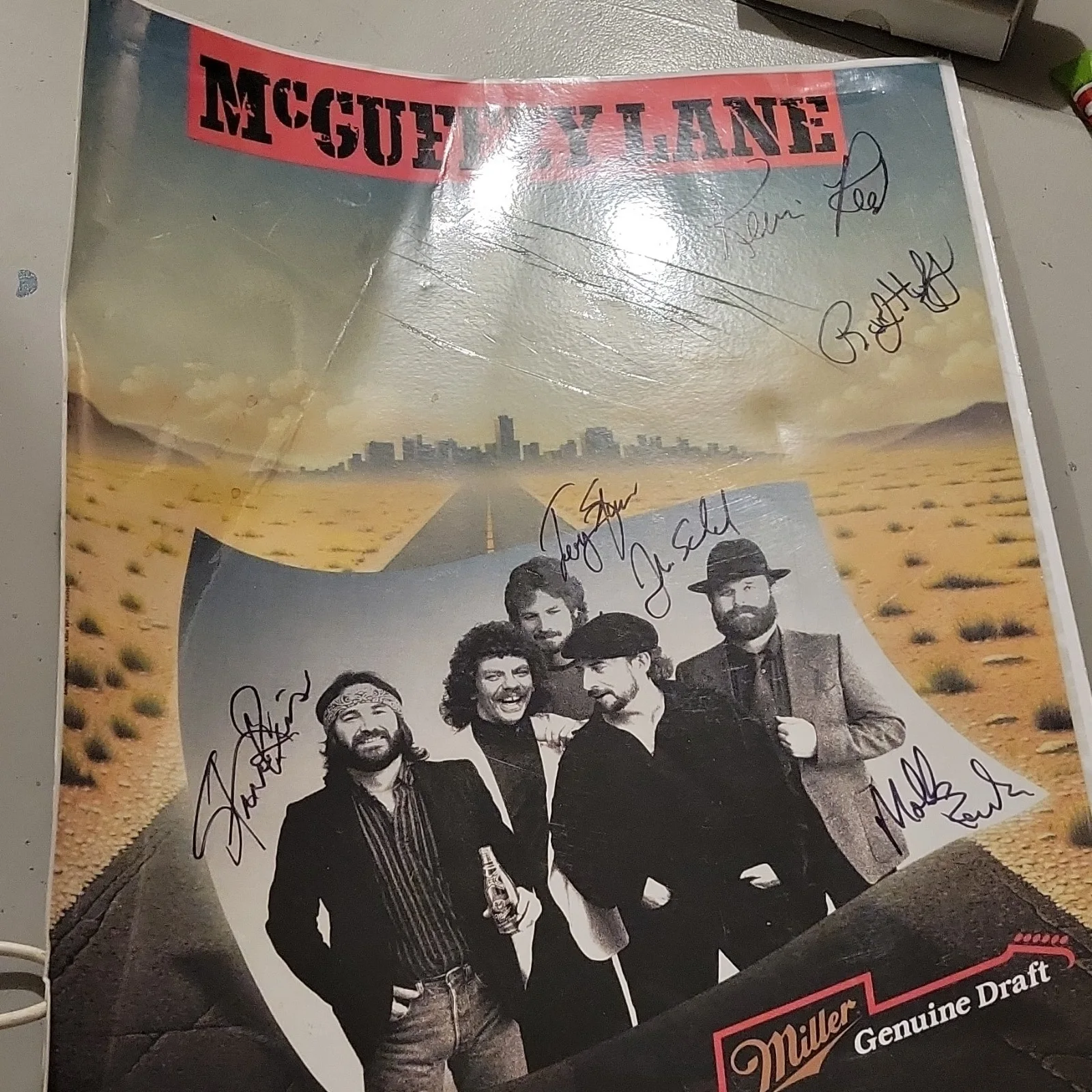 McGuffey Lane Original Autographed Music 1970s Photograph Poster with Signatures, изображение 2