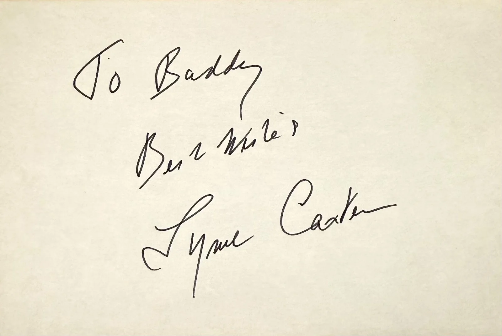 Lynne Cartier, Lynne Carter — LYNNE CARTER Signed Autograph 4x6 INDEX CARD Female Impersonator DRAG PERFORMER, image 3
