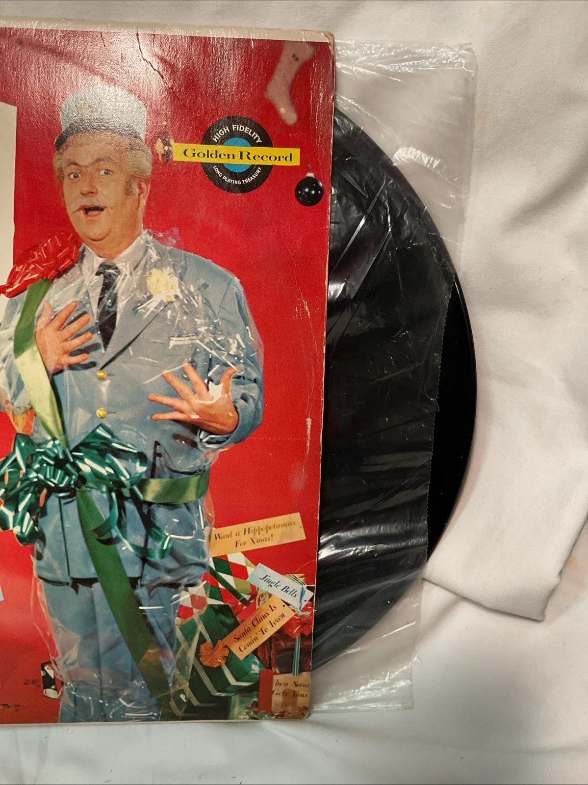Captain Kangaroo — Captain Kangaroo Signed Autograph Merry Merry Christmas Record LP Bob Keeshan, изображение 4