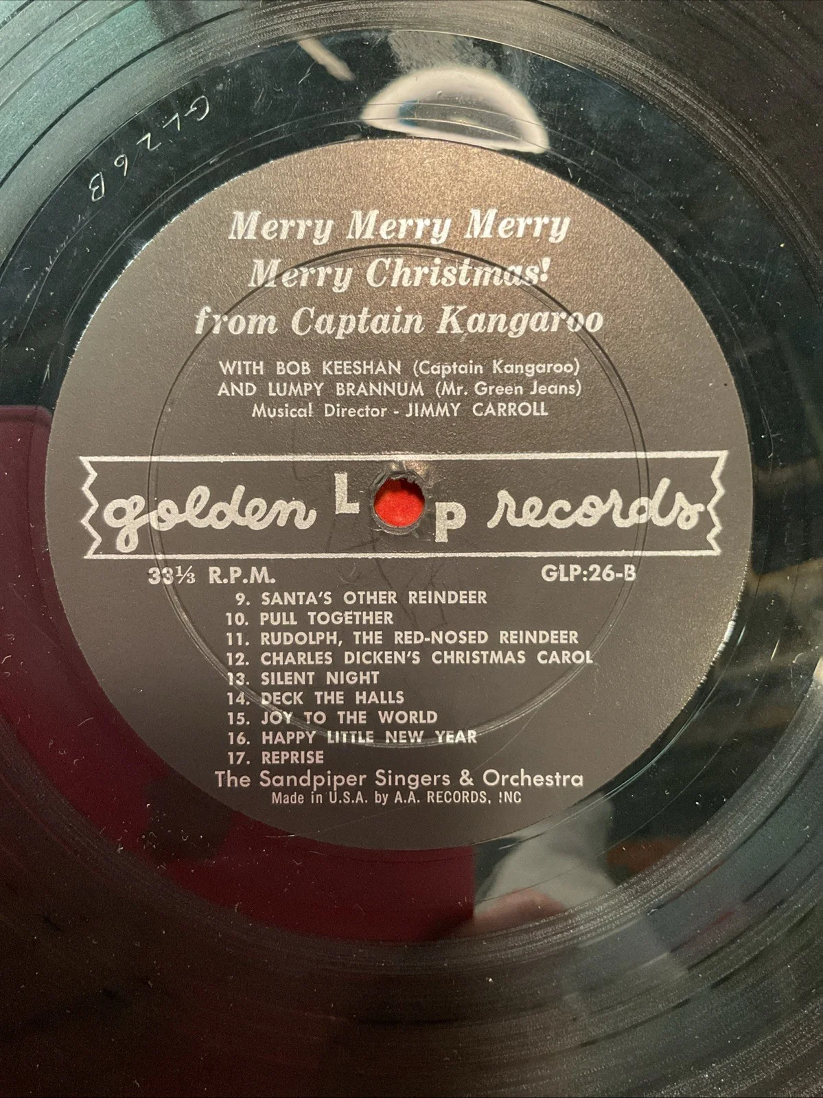 Captain Kangaroo — Captain Kangaroo Signed Autograph Merry Merry Christmas Record LP Bob Keeshan, изображение 5