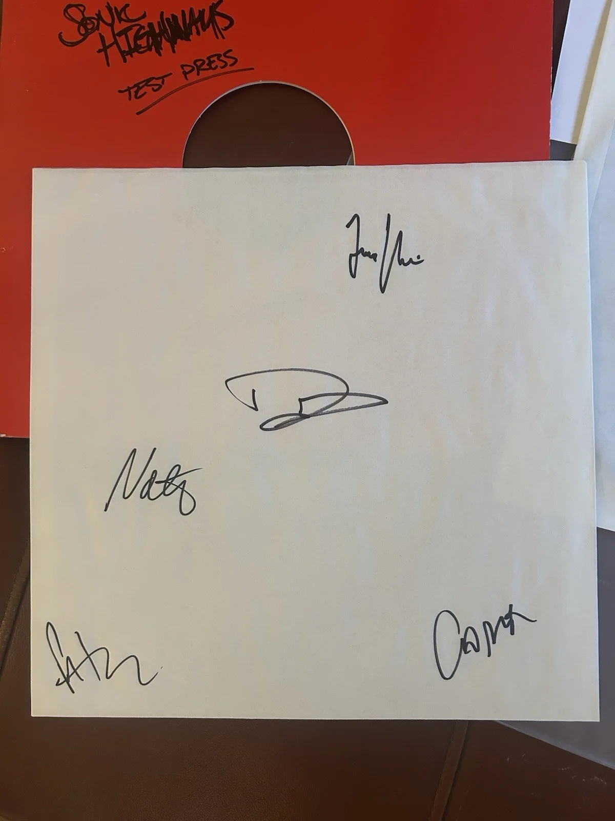 Foo Fighters Autographed Sonic Highways Test Pressing LP, image 2