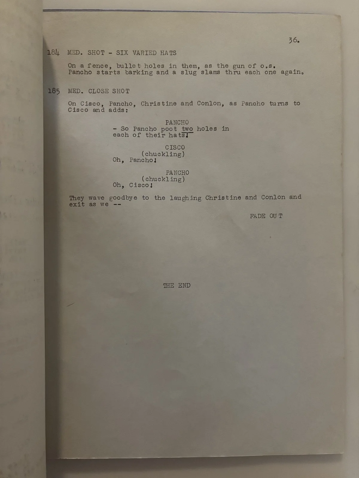 Stunt Man Troy Melton — "The Cisco Kid"-Original script of Duncan Renaldo's Stuntman Troy Melton Signed, изображение 4