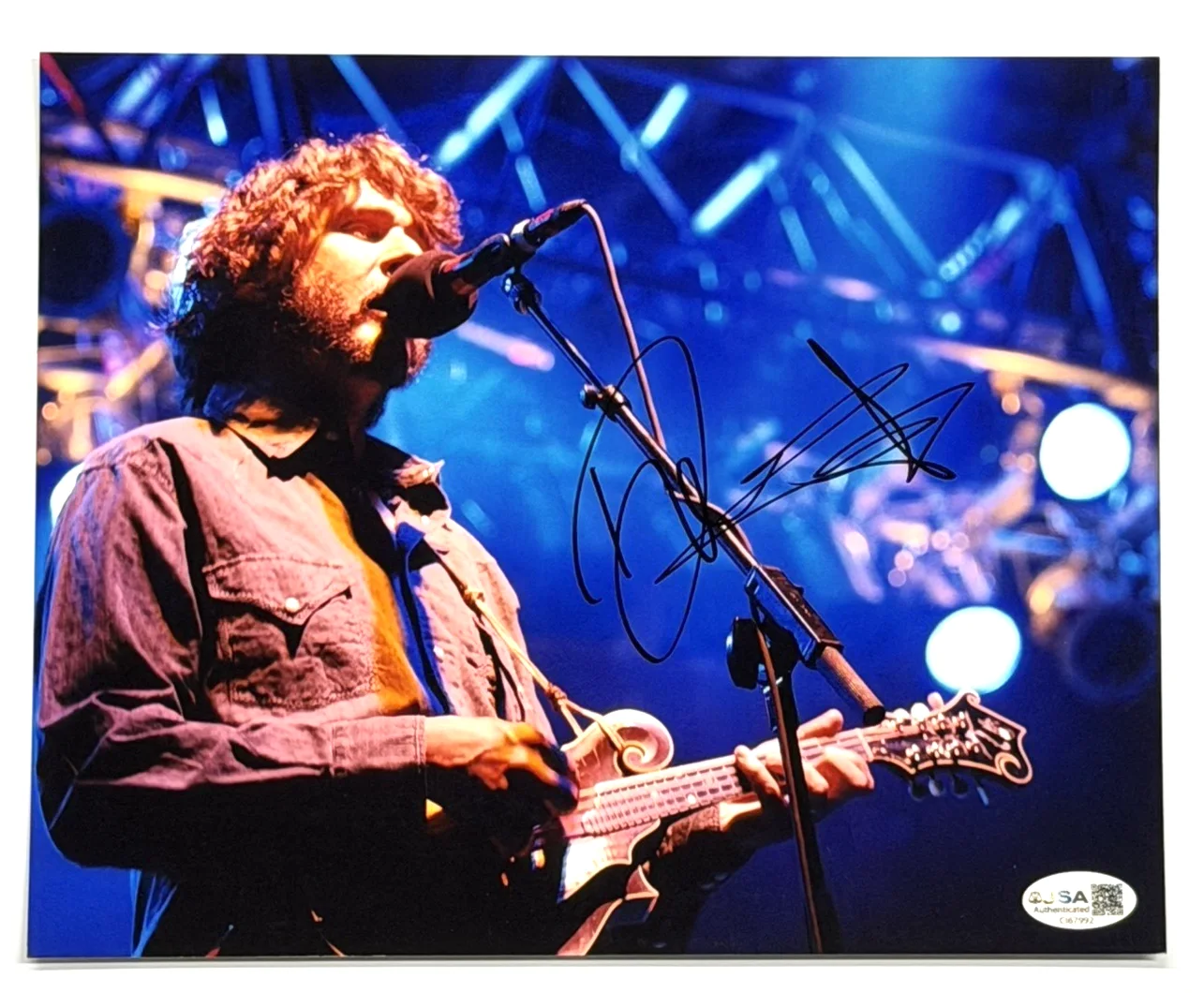 Leftover Salmon Drew Emmitt Signed 8x10 Photo Auto JSA COA Bluegrass Mandolin, image 2