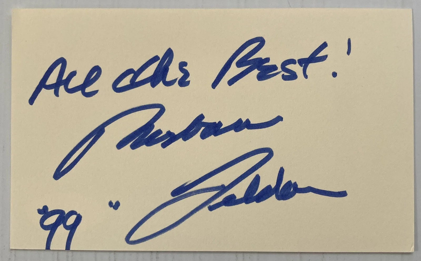 Barbara Feldon — Get Smart Barbara Feldon Signed Autograph 3x5 Index Card - JSA Cert - FREE S&H!, изображение 2