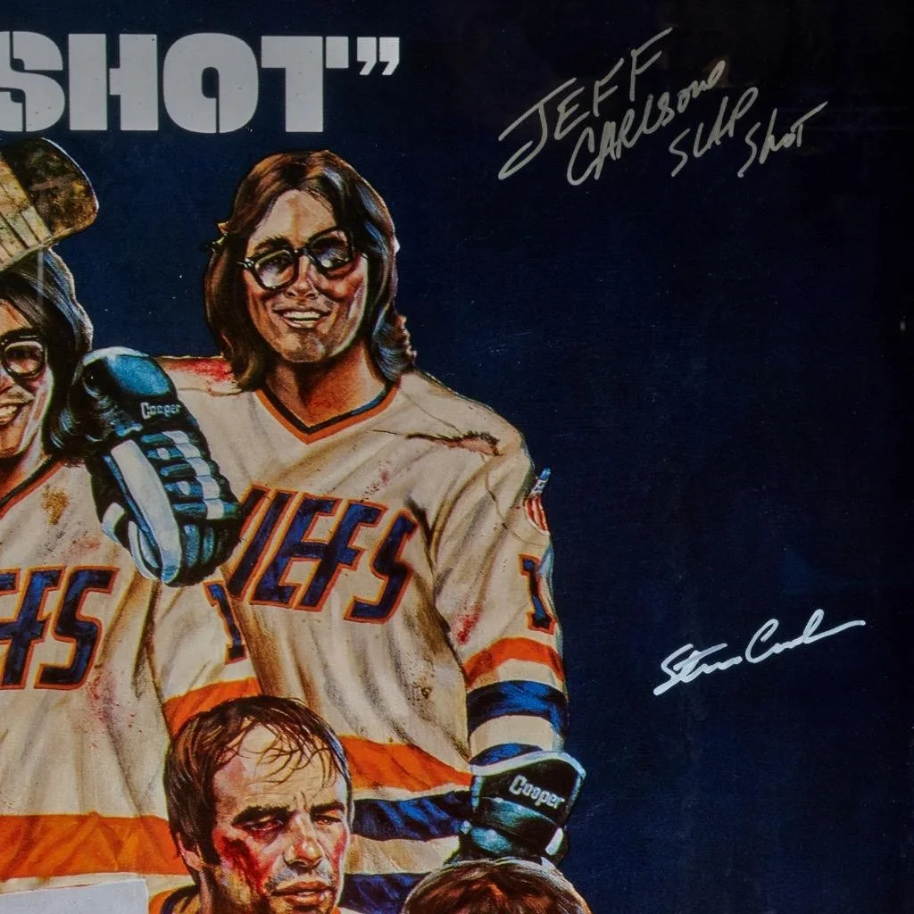 Paul Newman, Lindsay Crouse, Jennifer Warren — Paul Newman Slap Shot Cast Signed Autographed Hockey Movie Poster Frame 34.25"h, изображение 3