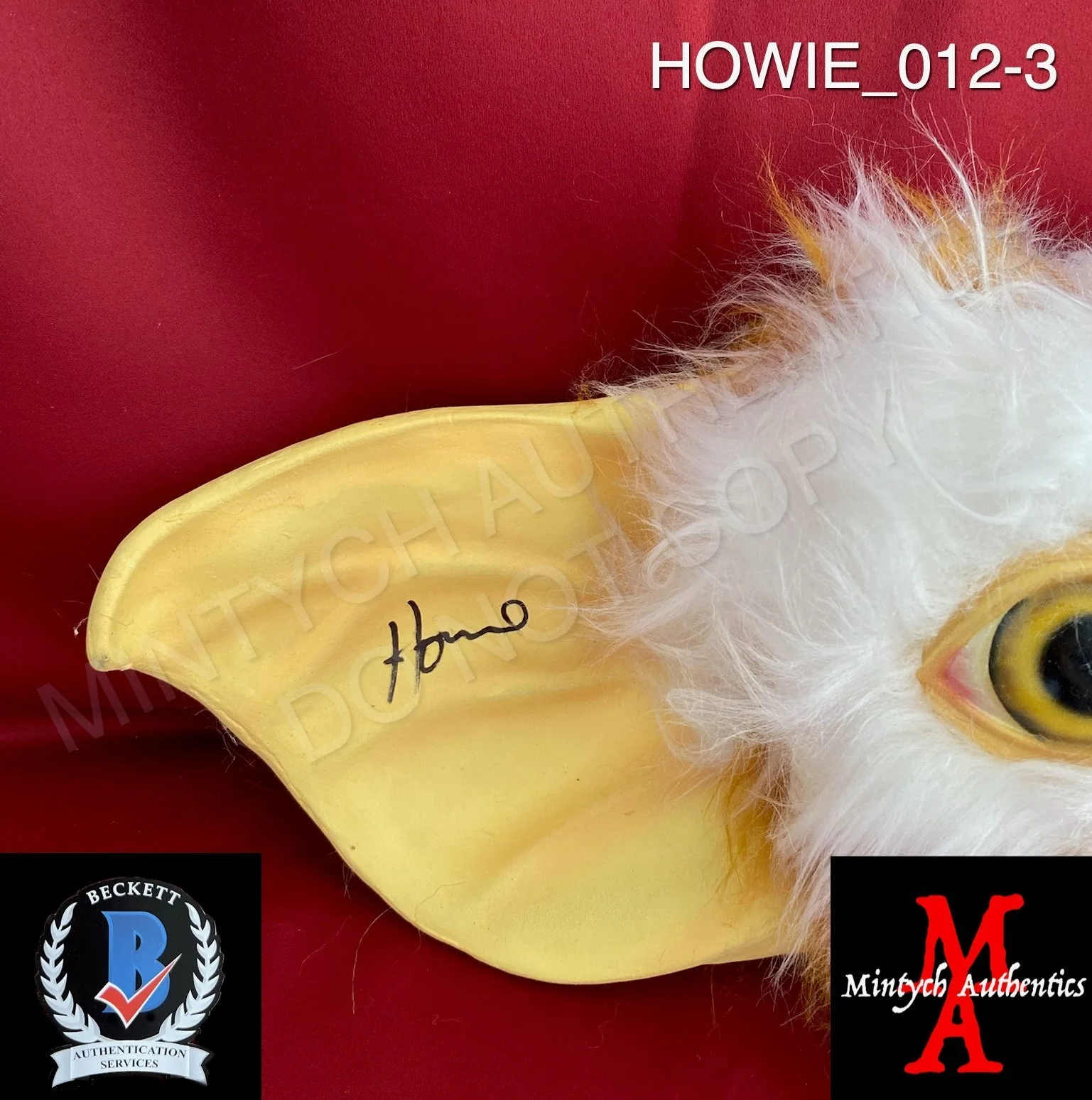 Howie Mandel — Howie Mandel signed Trick or Treat Studios full head Gizmo mask Gremlins Beckett, изображение 3