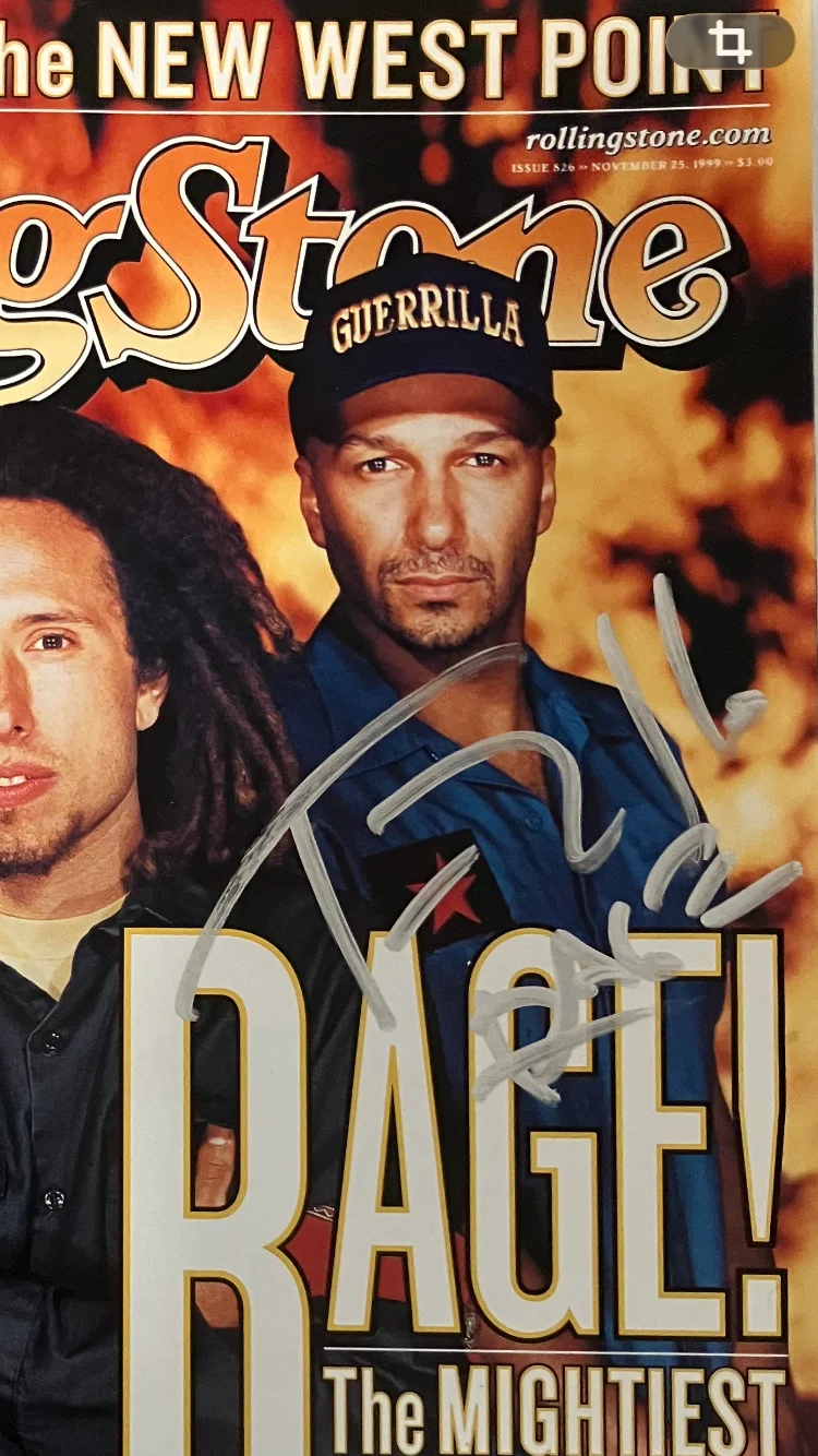 RAGE AGAINST THE MACHINE TOM MORELLO SIGNED/ AUTOGRAPHED ROLLING STONE W COA, image 2