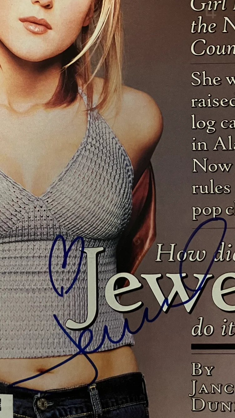 JEWEL SIGNED/AUTOGRAPHED ROLLING STONE MAGAZINE WITH COA, image 2