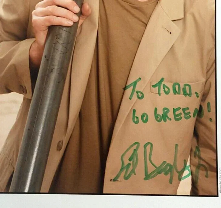 Ed Begley Jr — Ed Begley Jr signed 8x10 photo personalized “To Todd” Go Green autograph, image 5