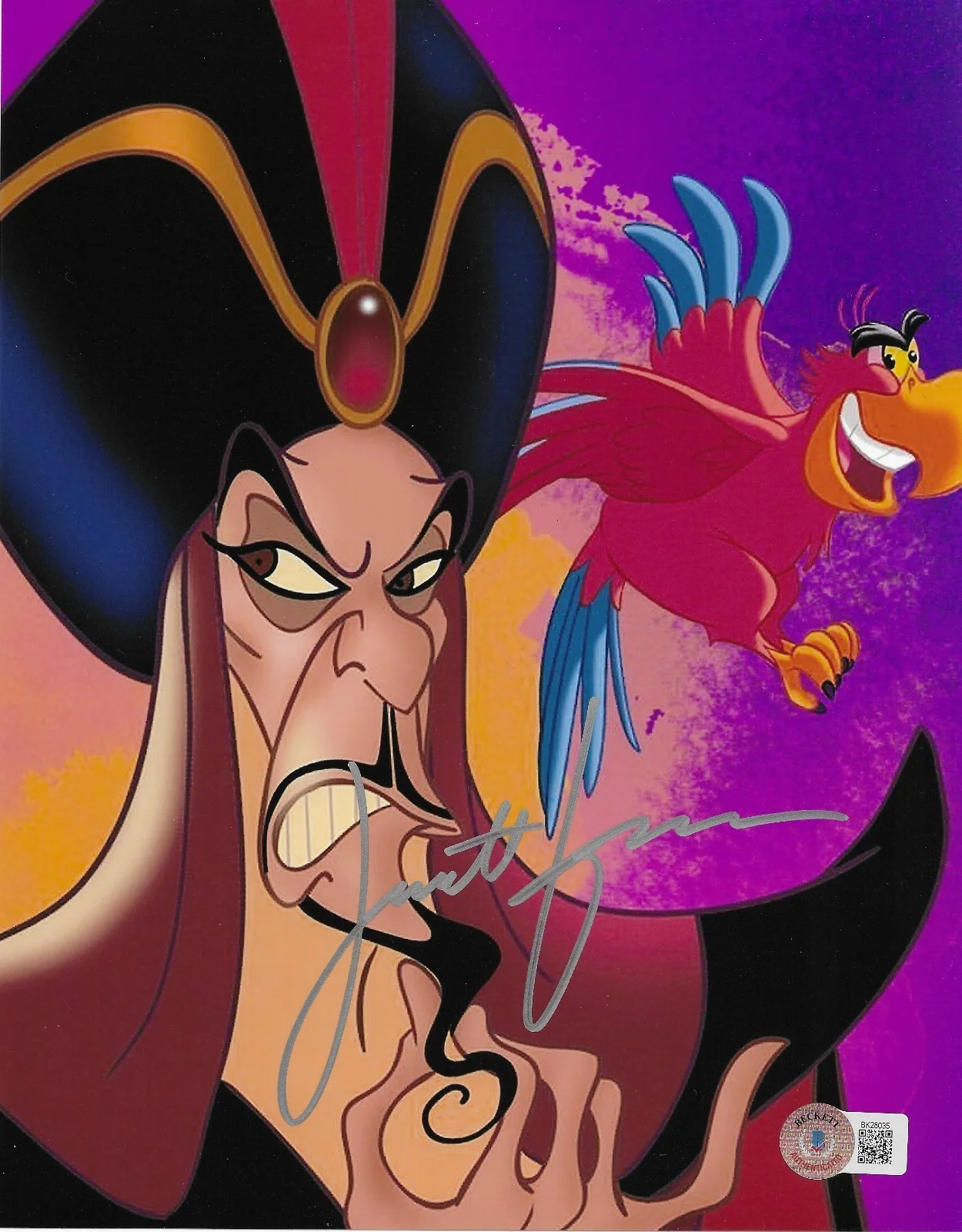 Jonathan Freeman — Jonathan Freeman Signed 8x10 Photo Autographed BAS Disney Aladdin Jafar 35