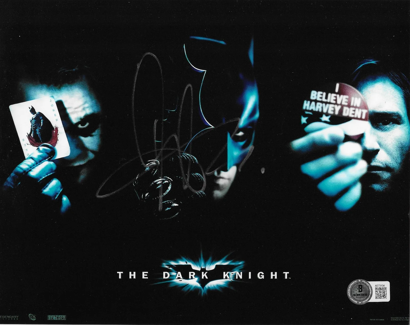 Aaron Eckhart — Aaron Eckhart BAS Signed 8x10 Photo Autographed The Dark Knight 04