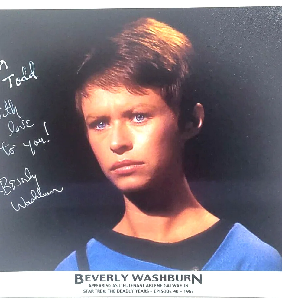 Beverly Washburn — Beverly Washburn signed Star Trek TOS 8x10 photo Lt Arlene Galway personalized, image 3