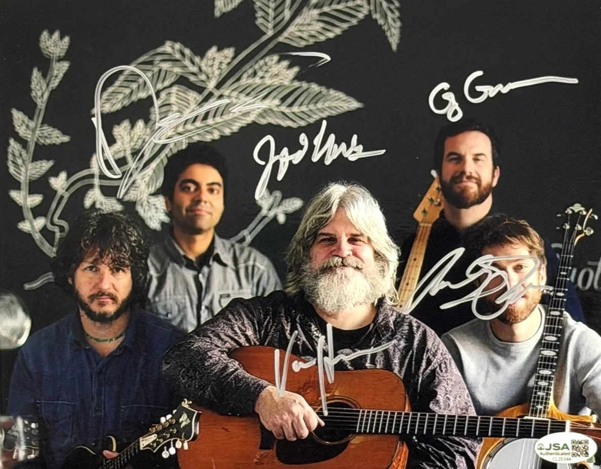 Leftover Salmon signed 8x10 photo Vince Herman Drew Emmitt Andy Thorn JSA COA, image 2