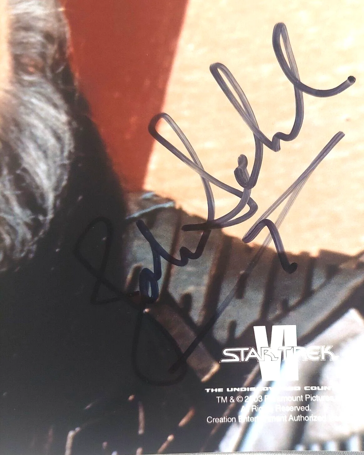 John Schuck — John Schuck signed 8x10 photo Star Trek Klingon autograph authenticated sticker, image 5