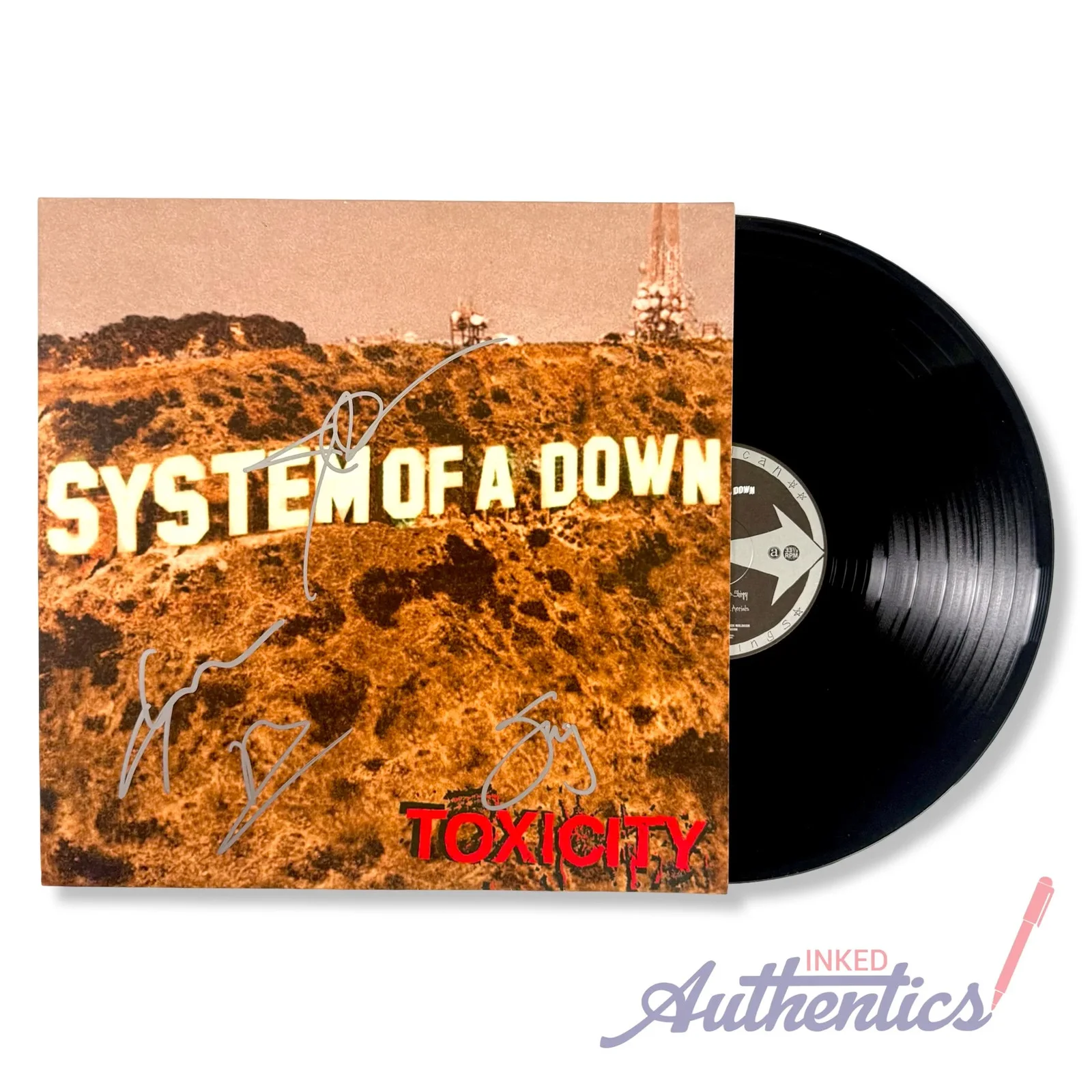 System of a Down Signed Autographed Vinyl LP “Toxicity” PSA/DNA Authenticated, image 2