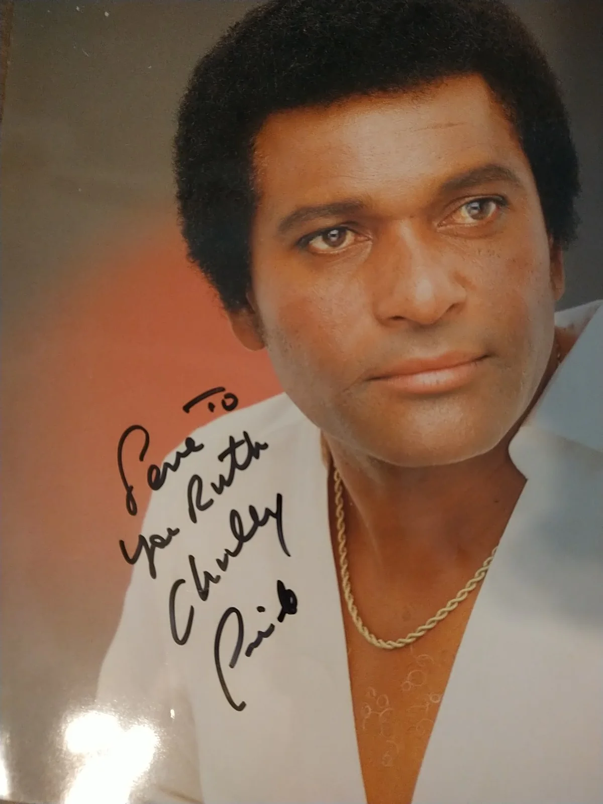 Charley Pride hand Signed Autographed 8.5 x 11 photo, image 2