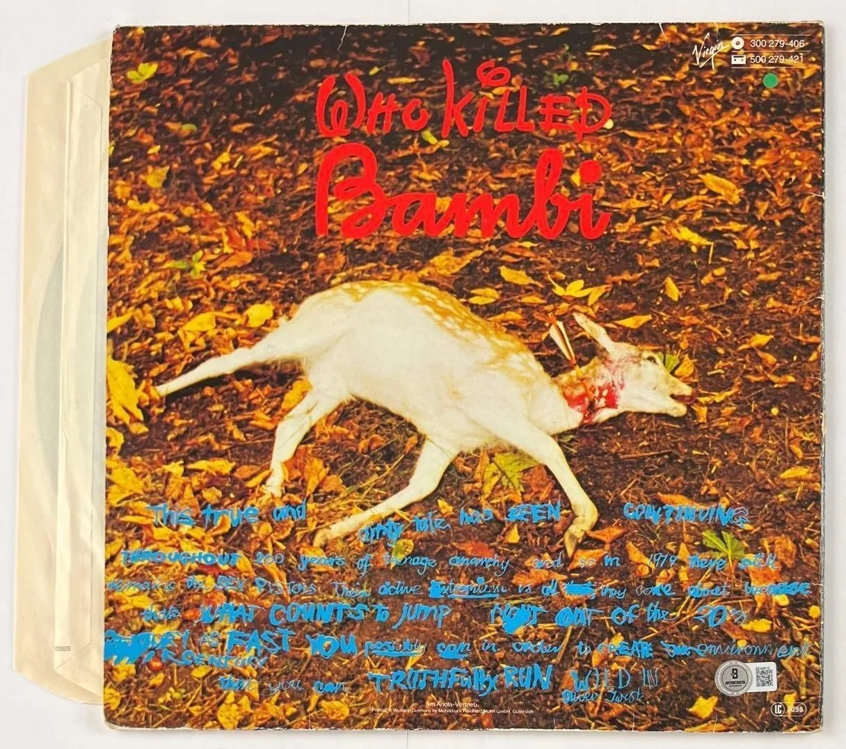 Sex Pistols Group Signed "The Great Rock N' Roll Swindle" Album (3 Sigs) (BAS), изображение 3