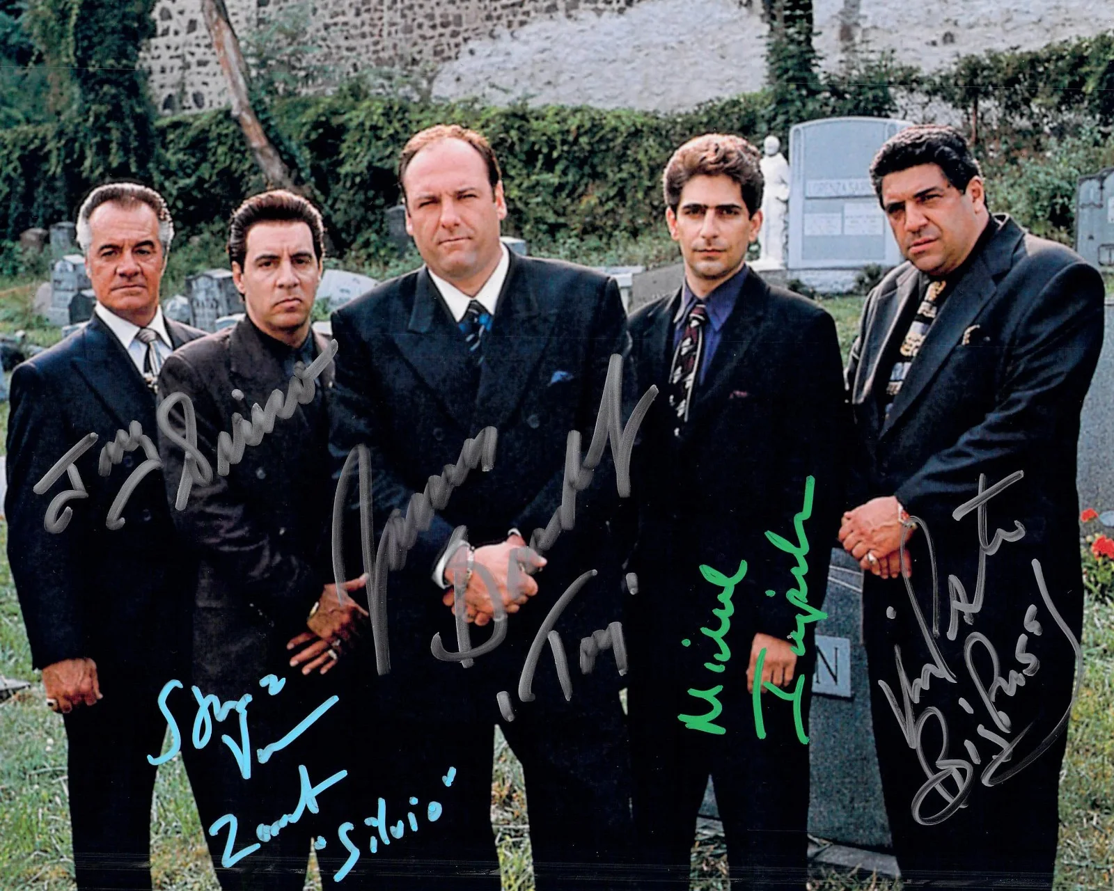 THE SOPRANOS CAST — THE SOPRANOS HBO TV SHOW CAST 8X11 SIGNED PHOTO AUTOGRAPH ALL SIGNATURES POSTER