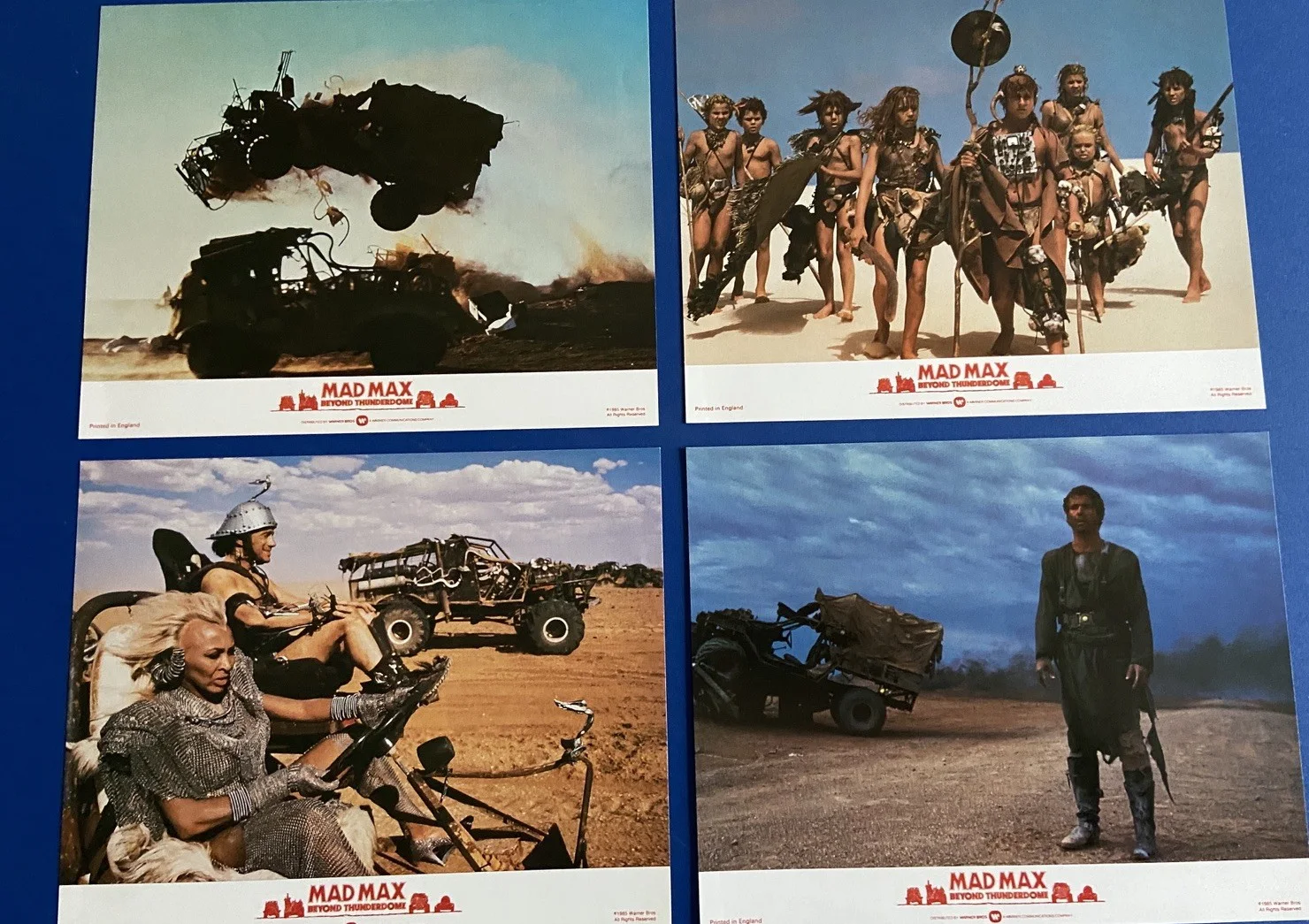 RARE MAD MAX BEYOND THUNDERDOME- SET OF 8 LOBBY CARDS 10" x 8" MILLER/GIBSON, image 2