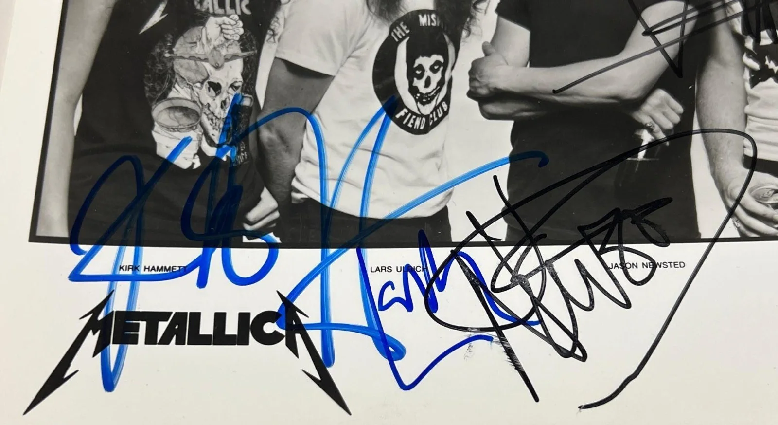 Metallica Fully Vintage Group Signed 8" x 10" Promo Photo (4 Sigs) (Beckett/BAS), изображение 2